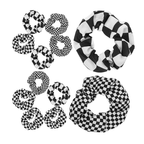 PLAFOPE 12 Stück Teiliges Scrunchie Kariert Elastische Haargummis für Mädchen und Frauen Haarschonende Ponytail Halter Modische Haarschmuck Accessoires für Vielseitige Frisuren von PLAFOPE
