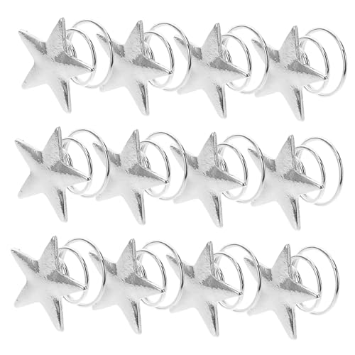 PLAFOPE 12 Stück Teiliges Stern Haarspangen Silber Spiralförmig Starker Grip Leicht Komfortabel Modisch Frauen Haarschmuck Für Büro Party Alltag von PLAFOPE