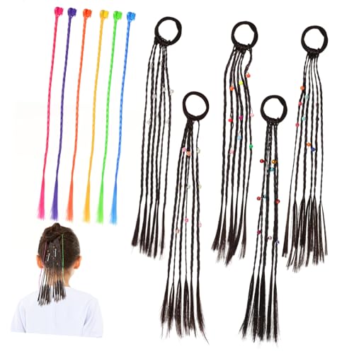 PLAFOPE 12 Stücke Haar Verlängerung Mit Clip Zöpfe Extensions Perücke Für Frauen Kinder Party Favors von PLAFOPE