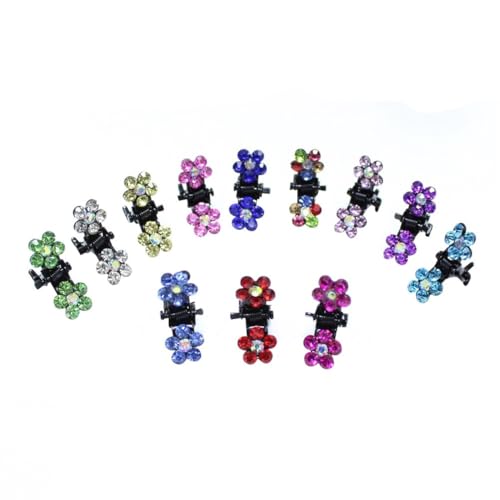 PLAFOPE 120 Stück Teiliges Mini Haarklammern Bunte Blüten haarspangen Kleine Haarkrallen Langlebig und Einfach Anzubringen Vielseitig für Mädchen als für Geburtstag und Weihnachten von PLAFOPE