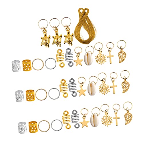 PLAFOPE 121stücke Teiliges Dreadlocks Und Haarschmuck Metall Schneeflocken-haarreifen Für Zöpfe Haaraccessoires Für Festivals Und Partys von PLAFOPE