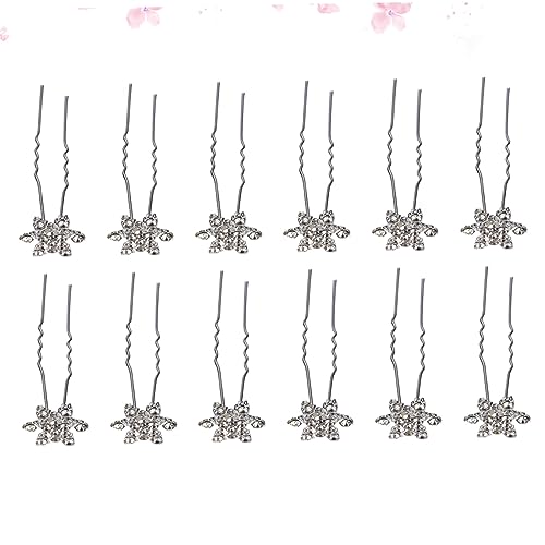 PLAFOPE Haarnadeln Mit Weißem Schneeflocken-design Braut-haarschmuck Für Frauen Und Mädchen 12 Stück PLAFOPE Haarnadeln Mit Weißem Schneeflocken-design Braut-haarschmuck Für Frauen Und Mädchen 12 Stück von PLAFOPE