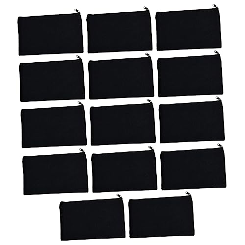 PLAFOPE 14stücke Federtasche Aus Canvas Mit Reißverschluss Für Schreibwaren Aufkleber Und Marker Kosmetiktasche Oder Aufbewahrungsbeutel Geeignet Leicht Und Platzsparend von PLAFOPE