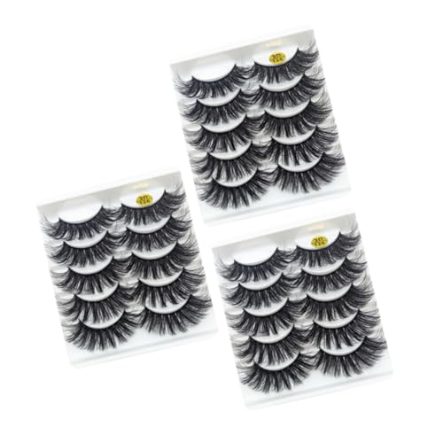 PLAFOPE 15 Paare Volumen Falsche Wimpern Realistische Wimpernverlängerung Weich Natürliches Design Mädchen Makeup Dichte Langlebige Beauty Eyelashes von PLAFOPE