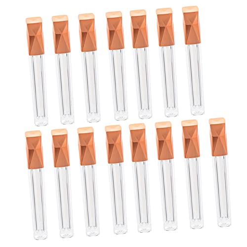 PLAFOPE 15 Stücke Lip Gloss Rohre Rose Dreieckige Kappe 5ml Form Verfeinern Lip Glasur Flaschen von PLAFOPE