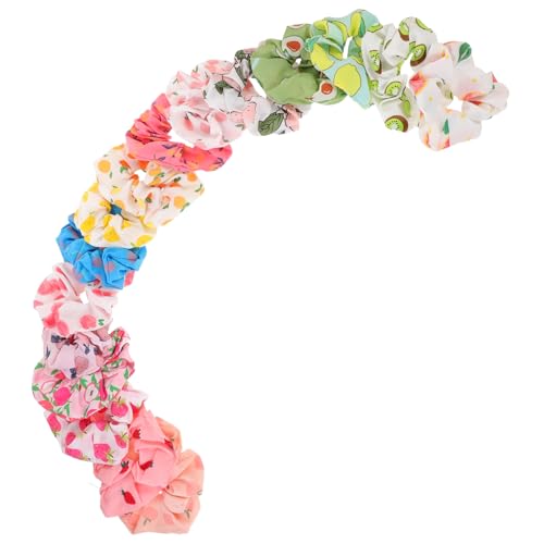 PLAFOPE 16stücke Elastische Haargummis Mit Fruchtmuster Haarbänder Für Frauen Und Mädchen Pferdeschwanzhalter Haarschmuck Vielseitig Einsetzbar von PLAFOPE
