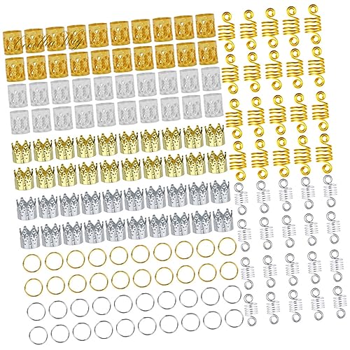 PLAFOPE 160stücke Dreadlock Schmuck Für Damen Verstellbare Haar Cuffs Und Spiral Haarschmuck Für Zöpfe Für Partys Und Besondere Anlässe von PLAFOPE