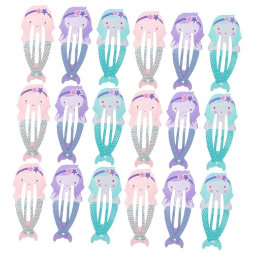 PLAFOPE 18 Stück Teiliges Haarspangen Mädchen Bunte Meerjungfrau Haarklammern Langlebig und Sicher für Geburtstage Partys Schule und Tägliche Verwendung Dekorativ und Kindgerecht von PLAFOPE