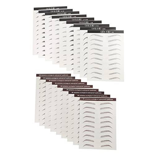 PLAFOPE 18stücke Imitation Augenbrauen Tattoos Wasserdichte Natürliche Augenbrauen Aufkleber Für Müheloses Augen-make-up Ohne Schmerzen Und Mischset von PLAFOPE