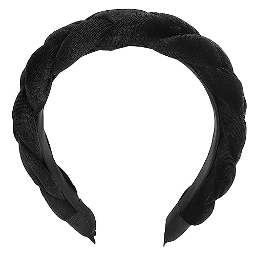 PLAFOPE Stirnband Für Frauen Mädchen Mode Haarreif Aus Tuch Schwarz Geflochten Haarband Kreative Haar-accessoires von PLAFOPE