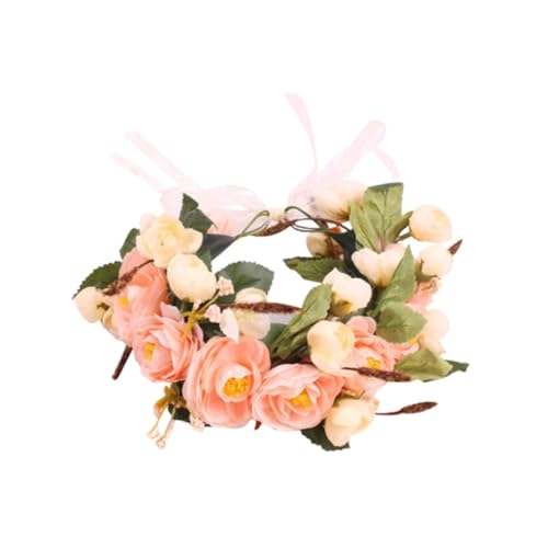 PLAFOPE 1stück Imitation Flower Wreath Haarschmuck Für Braut Beige Floral Haarband Für Hochzeiten Partys Fotografie Leicht Und Für Festliche Anlässe von PLAFOPE