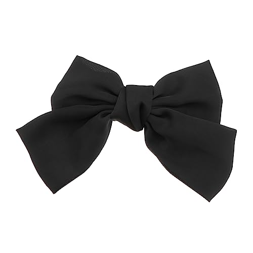 PLAFOPE Große Haarspange Mit Schleife Für Damen Modische Haarnadel Langlebige Haarklammer Aus Stoff Schwarz Accessoire Für Partys Und Alltagsoutfits von PLAFOPE