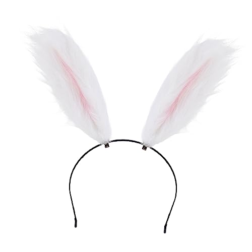 PLAFOPE Kaninchenohr Haarband Stirnband Kopfschmuck Plüsch Tiermuster Party Kostüm Requisit Ohr Dekoration Für Karneval Und Festivals von PLAFOPE