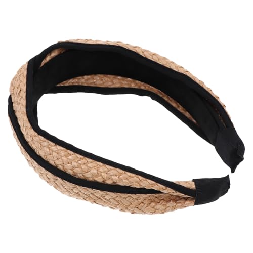 PLAFOPE 1pc Rattan Stirnband Elastisches Haarband Einfache Urlaub Stirnband Für Mädchen von PLAFOPE