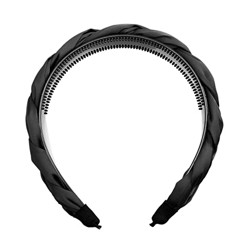 PLAFOPE Stoffumwickeltes Stirnband Für Damen Gedrehtes Haarband Einfaches Twisted Stirnband Für Mädchen Haar Accessoire Für Alltagsoutfits Und Sport von PLAFOPE