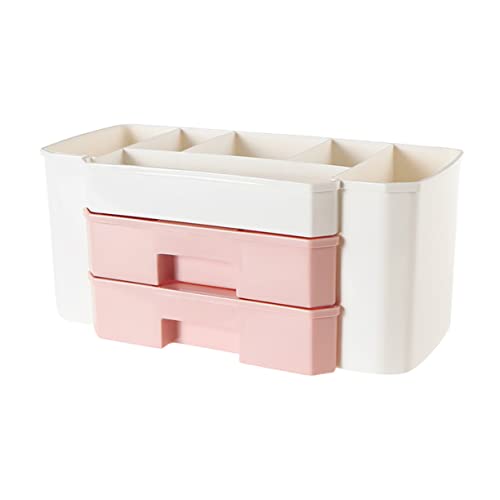 PLAFOPE Make-up-Pinselhalter Reise-Schmuckaufbewahrungskoffer Aufbewahrungsregal Kosmetik-Aufbewahrungsbox PP-Material Organizer Rosa PLAFOPE Make-up-Pinselhalter Reise-Schmuckaufbewahrungskoffer Aufbewahrungsregal Kosmetik-Aufbewahrungsbox PP-Material Organizer Rosa von PLAFOPE