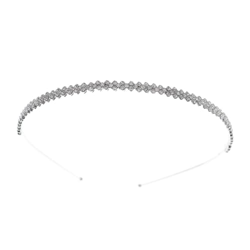 PLAFOPE Strass Stirnband Für Frauen Haarband Kopfschmuck Strassband Haare Strassband Stirnband Schmuck Für Hochzeit Party Alltag Silber von PLAFOPE