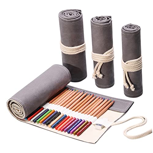 PLAFOPE Bleistiftrolle 48 Fächer großes Federmäppchen tragbare Bleistifttasche Rollbleistifthalter Organizer für Künstlerbedarf von PLAFOPE