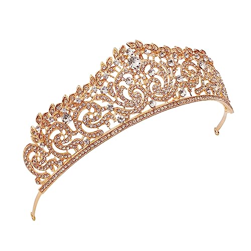 PLAFOPE S Breitseite Strass Krone Funkelnder Schmuck Stirnband Elegantes Mädchen Kopfstück Für Hochzeitsfeier Versorgung von PLAFOPE