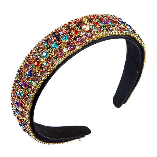 PLAFOPE Hair Fashion Breites Stirnband Mit Strasssteinen Haarband Stilvolles Accessoire Für Damen Für Verlobungsfeiern von PLAFOPE