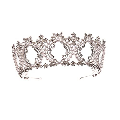 PLAFOPE 1stück Elegante Brautkrone Mit Perlen Und Strass Hochzeits Haarschmuck Für Braut Und Brautjungfern Bequem Und Attraktiv Für Besonderen Anlass von PLAFOPE
