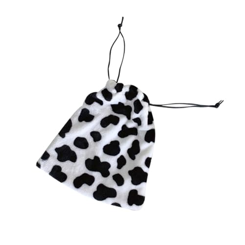 PLAFOPE 1stück Crossbody Cow Pattern Drawstring Makeup Pouch Tragbare Kosmetiktasche Für Damen Faltbare Toiletry Bag Für Niedliches Design Für Kosmetik Und Pflegeprodukte von PLAFOPE