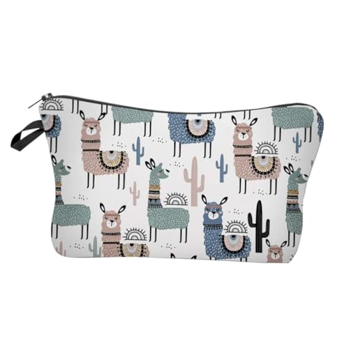 PLAFOPE Reise-kulturtasche Mit Glattem Reißverschluss Wasserdichtes Aufbewahrungstasche Für Damen Schminktasche Für Kosmetika Lotionen Und Lippenstifte Kreative Kosmetiktasche Mit Zartem d von PLAFOPE