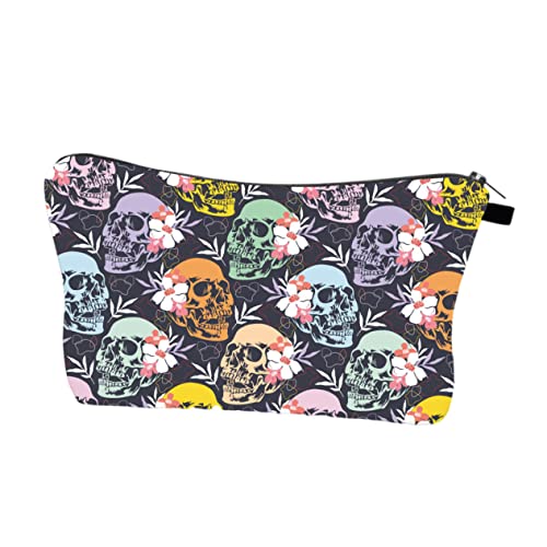 PLAFOPE 1stück Skull Pattern Kosmetiktasche Tragbare Make-up Aufbewahrung Für Damen Für Und Persönliche Pflege Langlebig Und Mit Sicherem Zugriff Ihre Kosmetikartikel von PLAFOPE