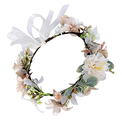 PLAFOPE Kamelien Stirnband Simulation Girlanden Stirnband Haar Ornament Für Party Hochzeit Cosplay Strand Accessoire von PLAFOPE