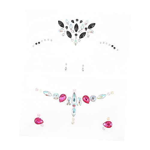 PLAFOPE Edelstein-aufkleber Fürs Gesicht 2 Bögen Für Schmuckaufkleber Fürs Gesicht Leuchtend Festlich Zum Abziehen Und Aufkleben Kein Kleber Erforderlich von PLAFOPE