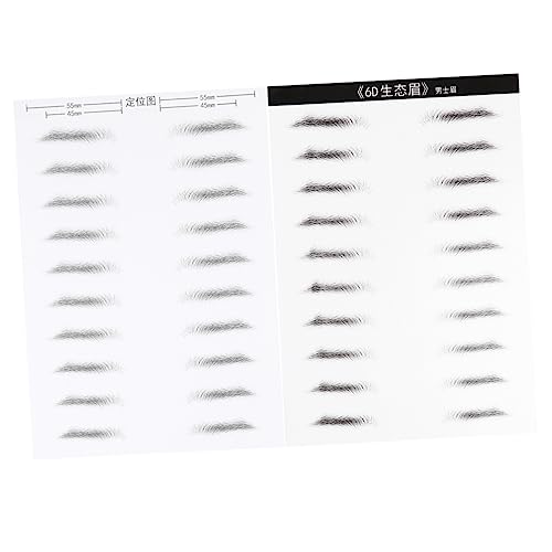 PLAFOPE 20 Paar Augenbrauenaufkleber Haarähnliche Simulationsaugenbrauen Für Männer Einfach Anzuwendende Make-up-tools von PLAFOPE