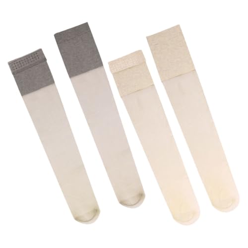 PLAFOPE 2paare Damen Rutschfeste Oberschenkelhohe Socken Lange Sommerstrümpfe Für Sportliche Aktivitäten Cosplay Und Alltag Hautfarben Und Kaffeebraun Komfortabel Und Elastisch von PLAFOPE