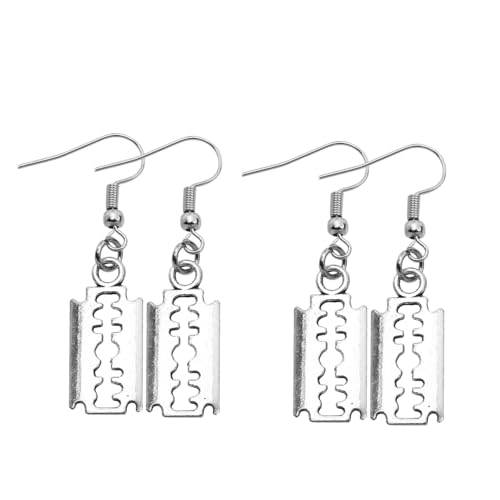 PLAFOPE 2 Paare Punk Chopper Ohrringe Kreative Drop Earrings für Damen Ohrdekorationen für Partys Formelle Anlässe und Alltag von PLAFOPE