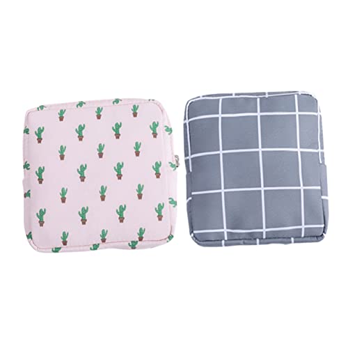 PLAFOPE 2 Stück Handtuch-aufbewahrungstaschen Für Damen Wickeltasche Mit Reißverschluss Tragbare Reise-Organizer-geldbörse Für Das Büro Im Freien Graue Karos von PLAFOPE