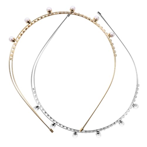 PLAFOPE 2 Stck Teiliges Strass und Perlen Stirnband Damen Metallisch Robust Funkelndes Braut Haarband Vintage Schmuck für Hochzeit Party Festliche Anlässe Vielseitig Kombinierbar Gold PLAFOPE 2 Stck Teiliges Strass und Perlen Stirnband Damen Metallisch Robust Funkelndes Braut Haarband Vintage Schmuck für Hochzeit Party Festliche Anlässe Vielseitig Kombinierbar Gold von PLAFOPE