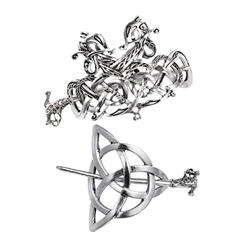 PLAFOPE 2er-pack Vintage-haarnadel Aus Metall -zopfklammer Für Pferdeschwanzhalter Haarschmuck Für Frauen Für Partys Bankette Hochzeiten von PLAFOPE