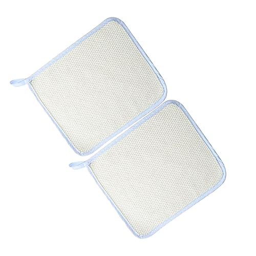 PLAFOPE 2stücke Peeling-badetuch Aus Nylon Mit Kurzen Schlaufen Quadratisch Für Täglichen Gebrauch Zu Hause Abgestorbene Hautzellen Entfernen Schnelltrocknend Beige von PLAFOPE