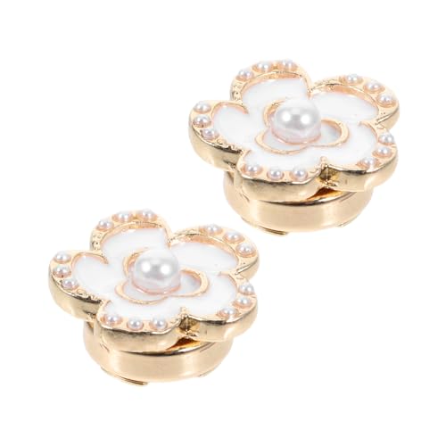 PLAFOPE 2 Stück Blüten Manschettenknöpfe für Damen Robuste Legierung Dekorative Knöpfe für Shirts Hochwertige Diy Mode Accessoires mit Feinen Details von PLAFOPE