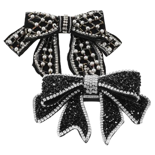 PLAFOPE 2 Stück Bowknot Haarspangen mit Strasssteinen Modische Haarklammern aus Süße Schleifen Haarschmuck für Damen und Mädchen Vielseitige Accessoires für Alltag und von PLAFOPE