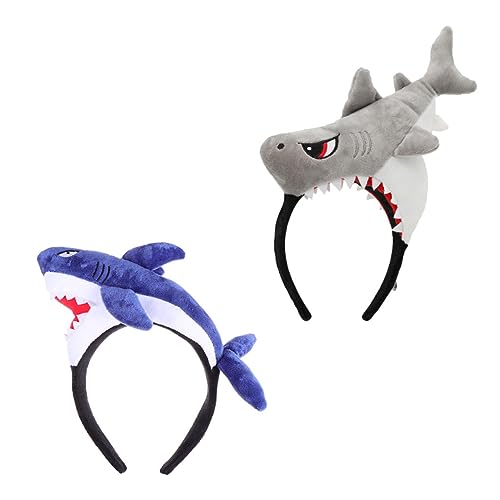 PLAFOPE 2er Set Cartoon Tier Haarreifen Lustige Haarschmuck Mit Haifisch Design Für Perfekte Party Haaraccessoires Und Ideal Für Kostüme Und Feierlichkeiten von PLAFOPE
