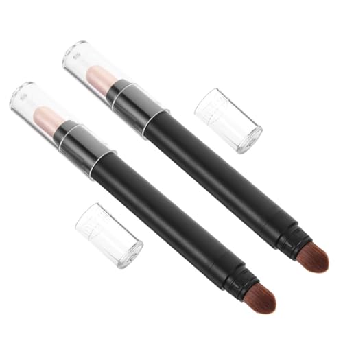 PLAFOPE 2 Stück Dualseitiger Lidschattenstift mit Make Up Pinsel Farbiger Wiederverwendbarer Augen Make Up Pen für Natürliche Looks Langlebig und Einfach zu Reinigen Geeignet für Salon von PLAFOPE