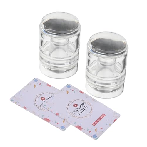 PLAFOPE 2 Stück French Tip Nagelstempel: Transparentes Silikon-nagelstempeln – Weicher Gelee-stempel Für French Tip DIY Maniküre Home Salon Supplies von PLAFOPE