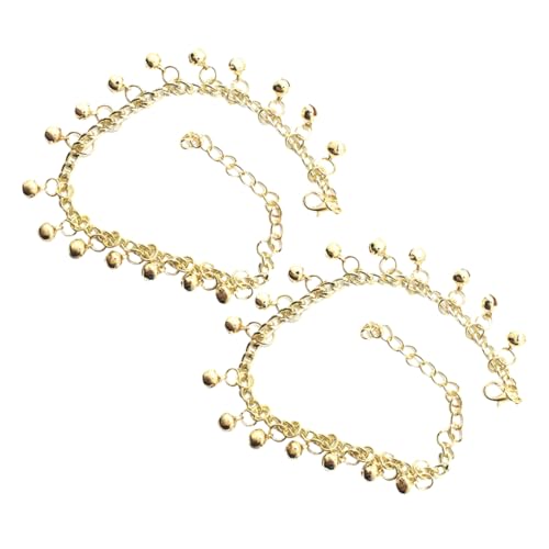 PLAFOPE 2 Stück Goldene Glocken Fußkettchen für Damen Verstellbar Modisch Sommerliche Strand Accessoires Klirrende Metallkettchen Eleganter Fußschmuck für Party und Alltag PLAFOPE 2 Stück Goldene Glocken Fußkettchen für Damen Verstellbar Modisch Sommerliche Strand Accessoires Klirrende Metallkettchen Eleganter Fußschmuck für Party und Alltag von PLAFOPE
