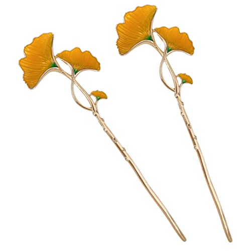 PLAFOPE 2 Stück Ginkgoblatt-haarnadeln Für Frauen Im Vintage-stil Chignon-nadeln Haarschmuck Für Hochsteckfrisuren PLAFOPE 2 Stück Ginkgoblatt-haarnadeln Für Frauen Im Vintage-stil Chignon-nadeln Haarschmuck Für Hochsteckfrisuren von PLAFOPE