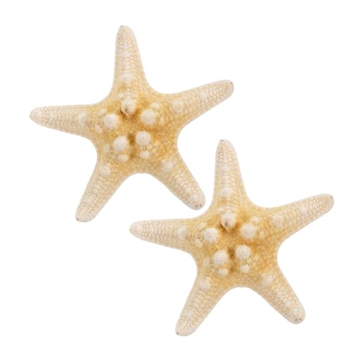 PLAFOPE 2 Stück Handgefertigte Fünf-punkte Seestern Haarklammern Strand Haarschmuck für Frauen Mädchen Eleganter Haarschmuck für Party Hochzeit und Freizeit Natürliches von PLAFOPE