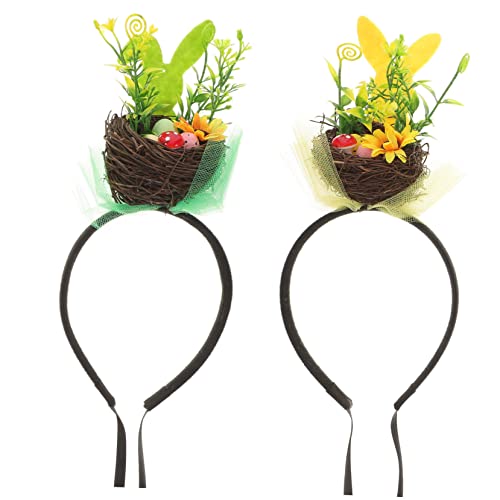 PLAFOPE Ostern Themen Vogel Nest Stirnband Cosplay Zubehör Haarband Künstliche Blumen Für Party von PLAFOPE