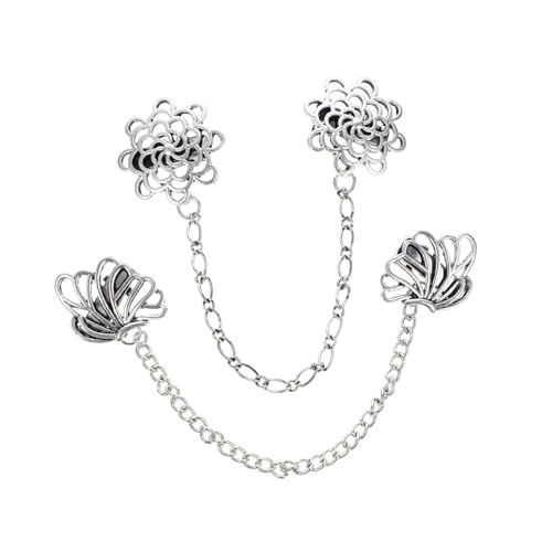 PLAFOPE 2 Stück Kragenclip Zinklegierung Anstecknadel für Anzüge Pullover und Cardigans Modischer Kleidungsschmuck Vielseitiges Accessoire für Männer und Frauen von PLAFOPE