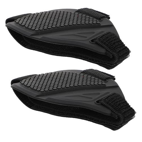 PLAFOPE 2 Stück Motorcycle Shoe Cover aus Weichem Abriebfestem Gummi Schaltschutz für Motorradstiefel Rutschfest und Strapazierfähig Schützt Schuhe vor Kratzern Beim Gangwechsel Schwarz von PLAFOPE