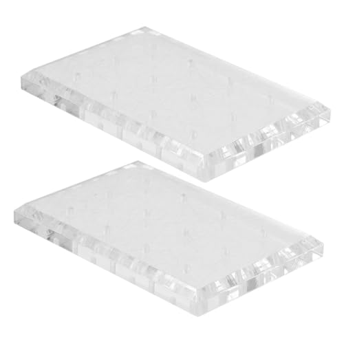 PLAFOPE 2 Stück Nail Bits Halter Acryl Nagelbohrer Aufbewahrungsständer Transparent Nagelfräser Bohrer Organizer Maniküre Werkzeug Staubfrei Langlebig von PLAFOPE