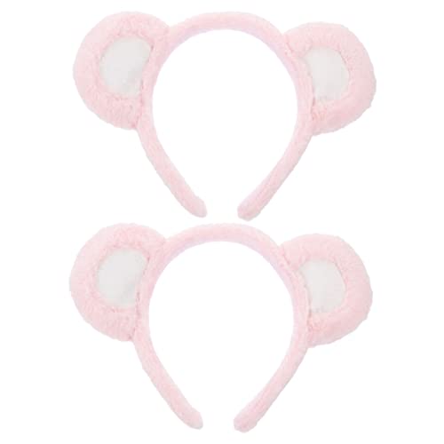 PLAFOPE 2 Stück Niedliches Bärenohren Haarband aus Weichem Multifunktionales Stirnband für Make Up Gesichtsreinigung und Cosplay Tragbares Tierkopfschmuck Accessoire für Partys und Alltag von PLAFOPE
